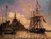 Johan Barthold Jongkind The Port of Rotterdam oil painting artist